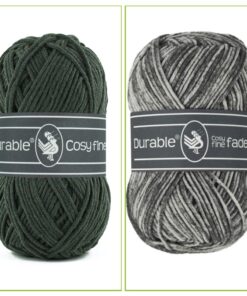 Durable Cosy fine faded charcoal en charcoal