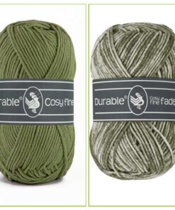 Durable cosy fine faded khaki en khaki