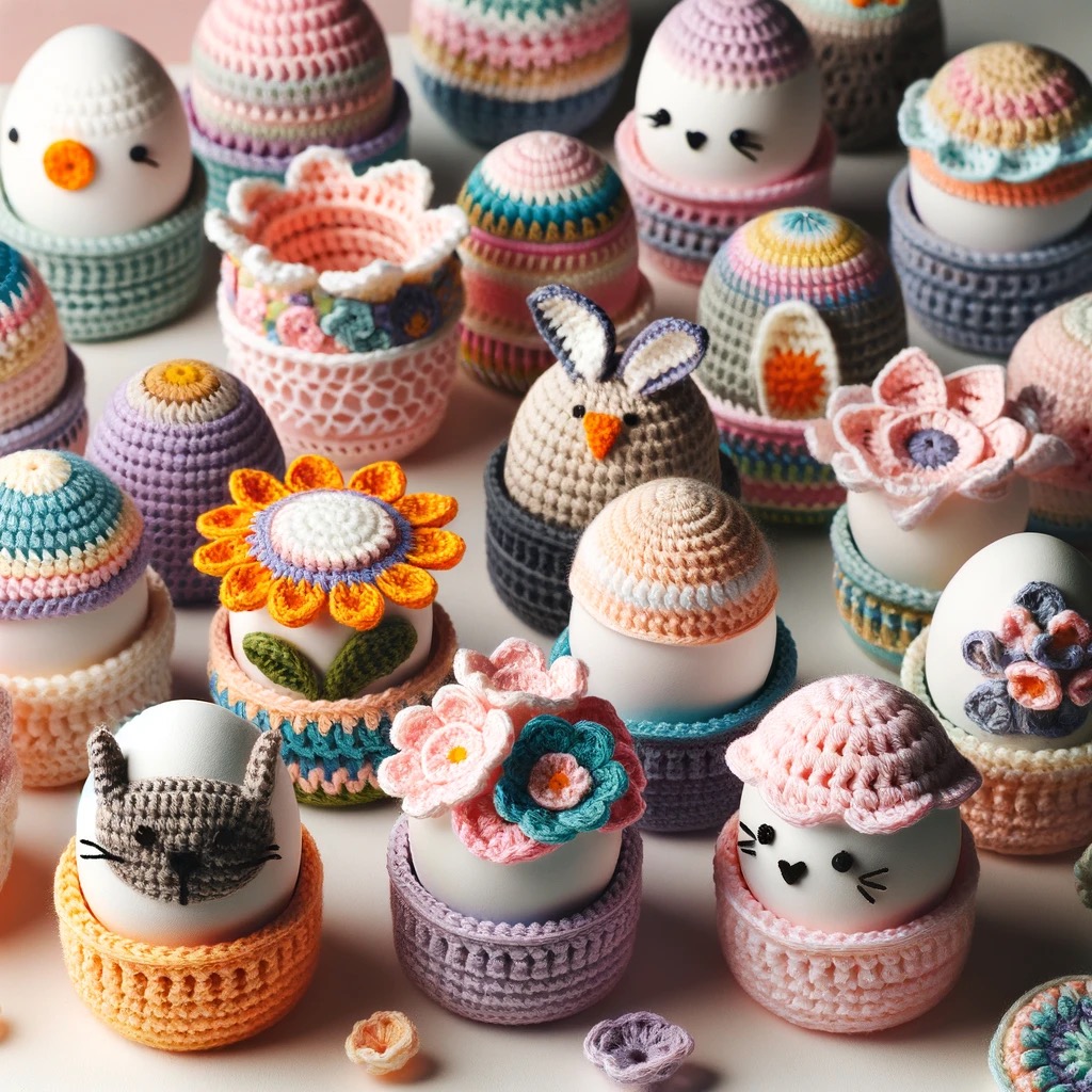 gehaakte eierwarmers leuk voor Pasen