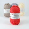 Cotton queen uni koraal rood (017) - katoen garen