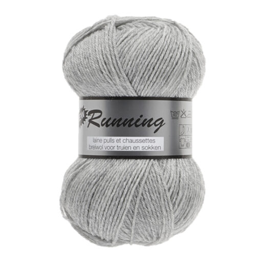 New Running uni licht grijs 003 - sokkenwol