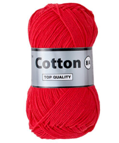Cotton eight helder rood 044, katoen garen