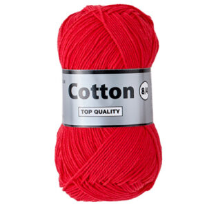 Cotton eight helder rood 044, katoen garen