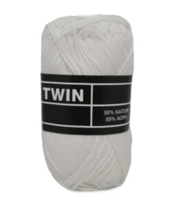 Twin wit (201) - katoen en acrylgaren