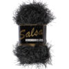 Lammy yarns Salsa zwart 001 - polyester garen