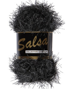 Lammy yarns Salsa zwart 001 - polyester garen