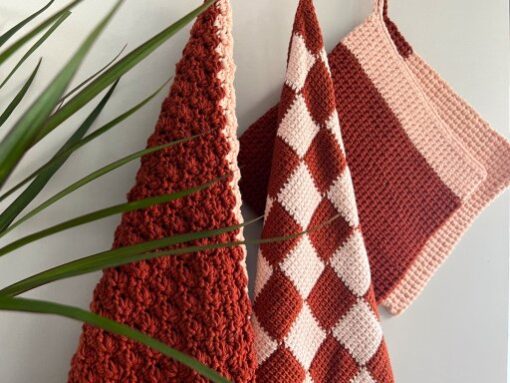 haakpatroon theedoek en handdoek - cosy fine garen van durable
