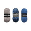 Kleurencombi grijs blauw - 3 bollen action new en populair