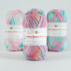 Cotton queen multi Jacquard roze groen (10481) - katoen garen