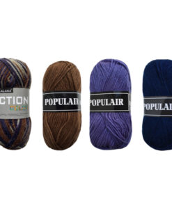 Kleurencombi bruin lavendel - 4 bollen action new en populair