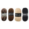 Kleurencombi bruin ecru - 4 bollen action new en populair