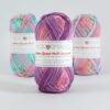 Cotton queen multi Jacquard roze lila (10454) - katoen garen