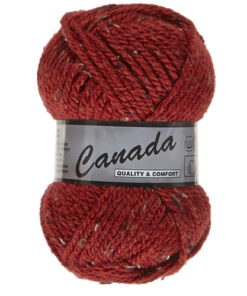 Canada tweed rood (440) - wol en acrylgaren