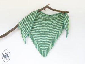 Sjaal haakpakket Cluster V-stitch shawl - Cosy fine groen