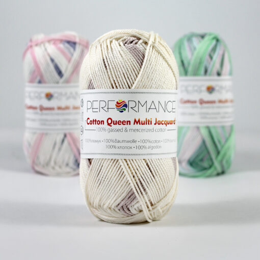 Cotton queen multi Jacquard beige (0301) - katoen garen