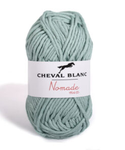 nomade-mix groen blauw katoen en acrylgaren Cheval blanc