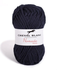nomade-mix navy blauw katoen en acrylgaren Cheval blanc