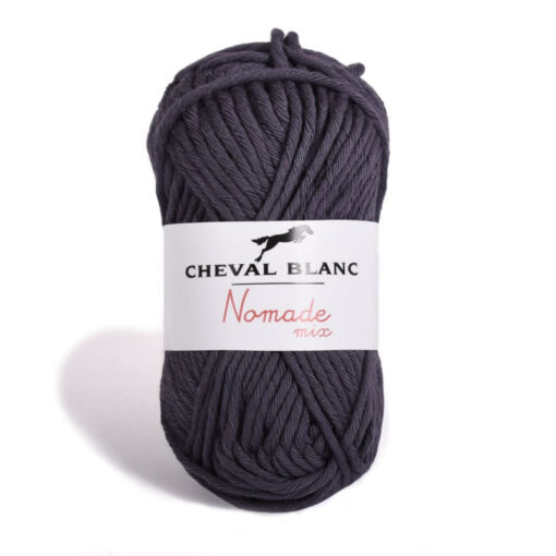 nomade-mix donker grijs katoen en acrylgaren Cheval blanc