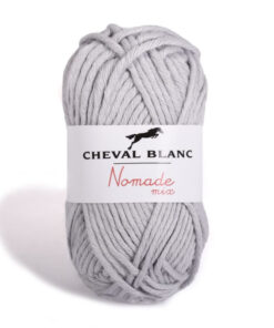 nomade-mix grijs katoen en acrylgaren Cheval blanc