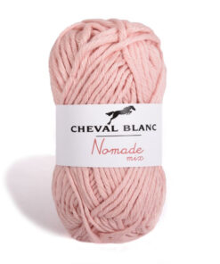 nomade-mix licht roze katoen en acrylgaren Cheval blanc
