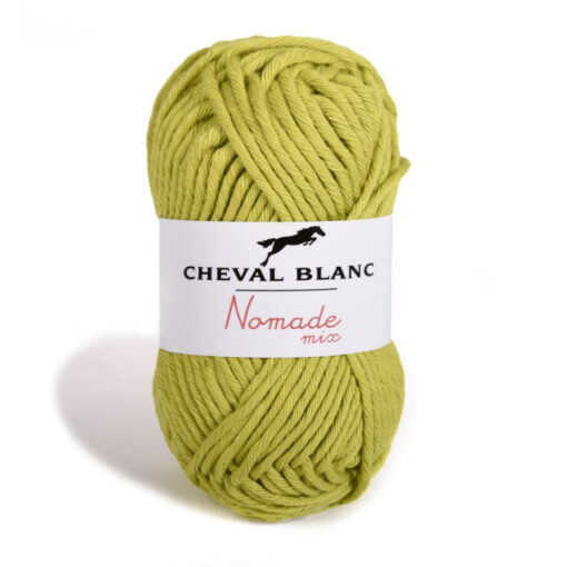 nomade-mix lime katoen en acrylgaren Cheval blanc