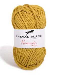 nomade-mix oker katoen en acrylgaren Cheval blanc