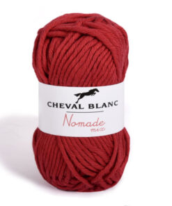 nomade-mix rood katoen en acrylgaren Cheval blanc