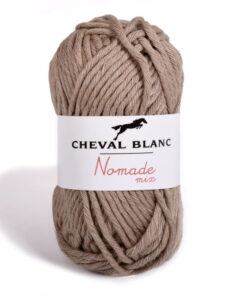 nomade-mix taupe katoen en acrylgaren Cheval blanc