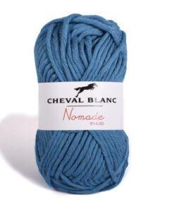 nomade-mix turqoise blauw katoen en acrylgaren Cheval blanc