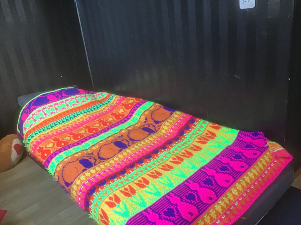 deken in felle kleuren populair acrylgaren