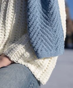 Breipatroon Durable Cosy extra Fine - zigzag sjaal close up