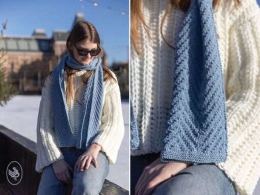 Breipatroon Durable Cosy extra Fine - zigzag sjaal