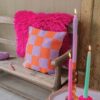 Haakpakket geblokt kussen - Durable Cosy fine