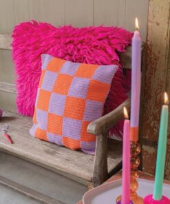 Haakpakket geblokt kussen - Durable Cosy fine
