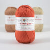 Cotton queen uni bruin oranje (144) - katoen garen