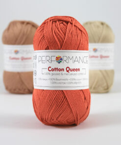Cotton queen uni bruin oranje (144) - katoen garen
