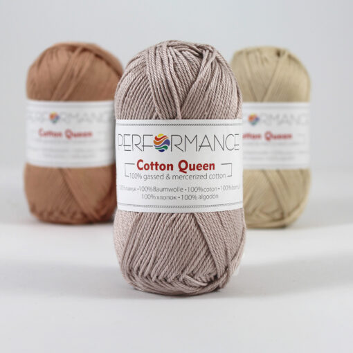 Cotton queen uni taupe (171) - katoen garen
