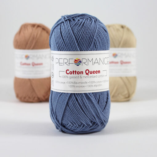 Cotton queen uni blauw (2141) - katoen garen