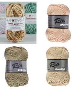 Rio en Queen beige katoengaren pakket - 8 bollen