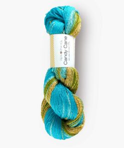 Candy Cane turquoise lime 114 - katoen en acrylgaren