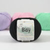 Cotton bay zwart 01 gekamd katoengaren