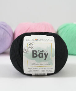 Cotton bay zwart 01 gekamd katoengaren