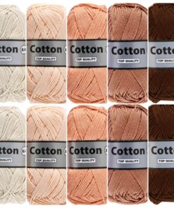 Cotton eight roze bruin kleuren - 10 bollen katoen garen