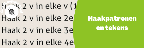 haakpatronen en tekens