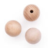 Houten kralen - blank hout - 25mm doorsnede