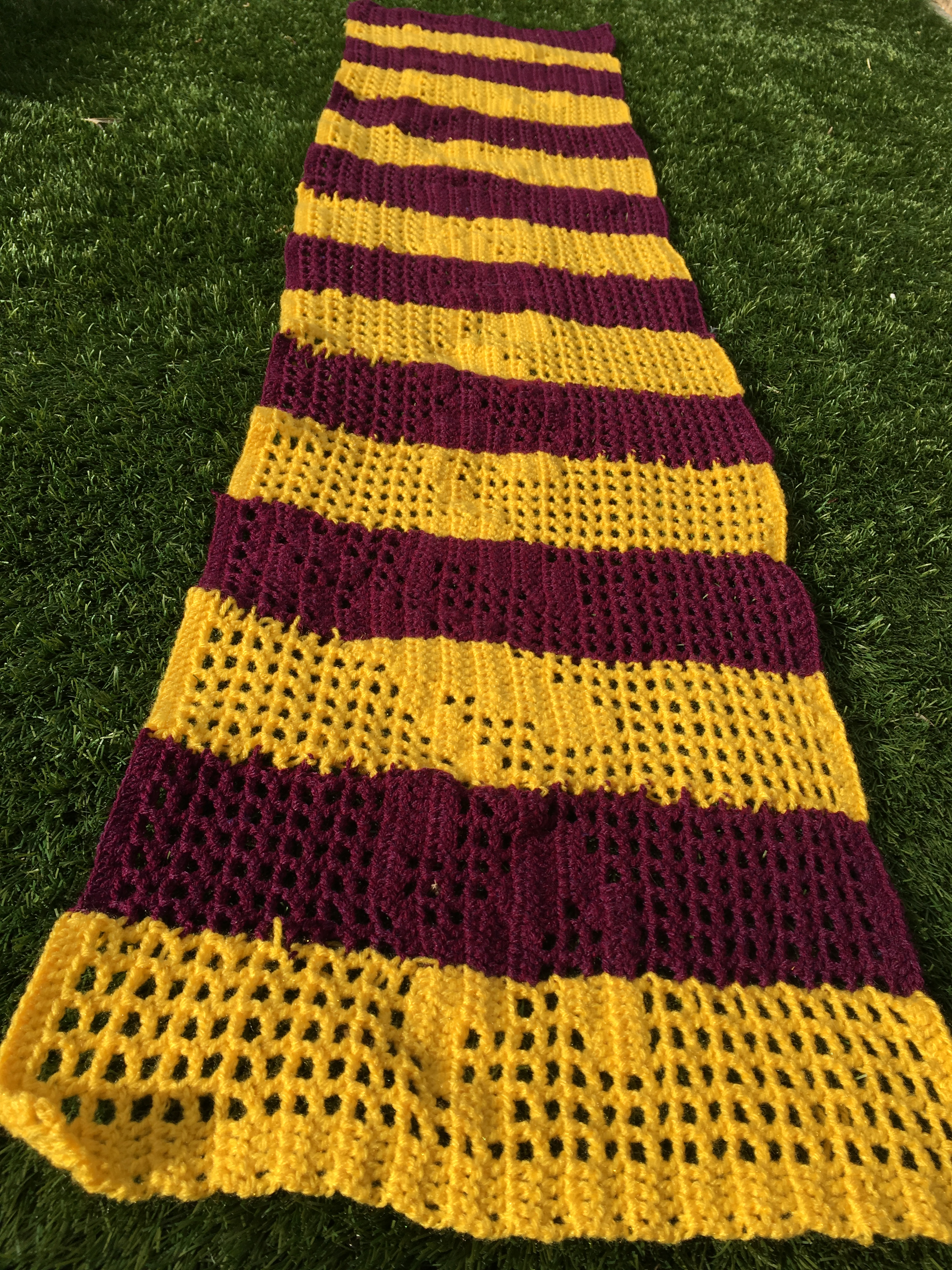 harry potter stijl filet haken sjaal of deken