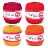 Set 4 Maxi bollen - madame tricot vuurkleuren