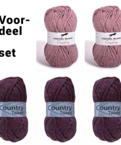 Voordeel mix set - Cheval Blanc Country Tweed bollen - 5 stuks