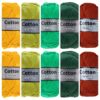 Cotton eight zacht natuurpalet kleuren - 10 bollen katoen garen