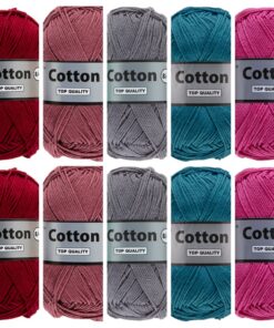 Cotton eight zacht bloemen in de schemering kleuren - 10 bollen katoen garen